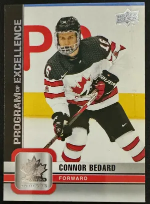 2023 Upper Deck Team Canada Juniors Connor Bedard #108 Program of Excellence front